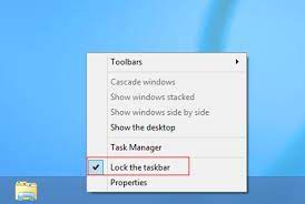 To customize the taskbar fully, you have to unlock it first. How To Lock And Unlock The Taskbar On Windows 8 8 1