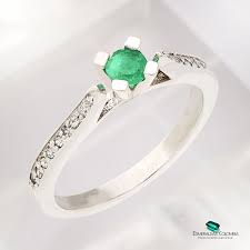 Anillo Con Esmeralda Colombiana Esmeraldas Colombianas Anillo Esmeralda Sortija De Compromiso