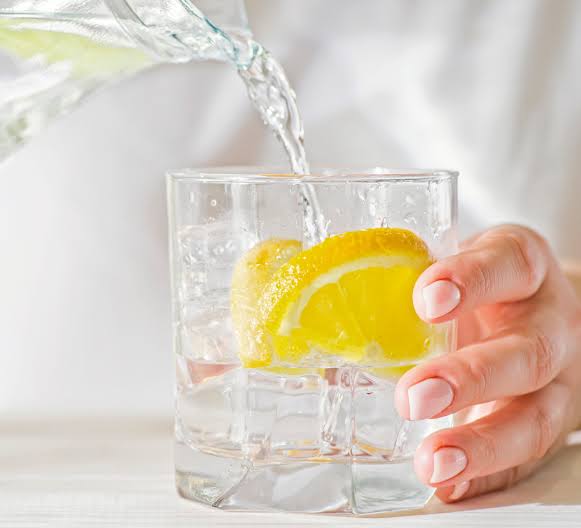 Pure and simple lemon water, AI generated