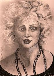 A photograph of Mary Miles Minter, one of the biggest movie stars and  ingenues of the 1910s and early 1920s. .