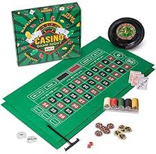 Amazon Com Casino Game Night 4 In 1 Gambling Game Set Texas Hold Em Blackjack Roulette And Craps Includes Roul In 2020 Casino Games Blackjack Gambling Games
