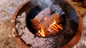 This fire pit from the harter collection further features an inner welded mesh screen to contain coals and sparks. Constructing A Tipi Fire Pit With Air Intakes Part 1 Youtube