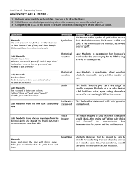 Language And Character Study - Lady Macbeth | Pdf