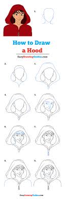 Cartoon drawing cute animal funny cat doodle cut out comic. How To Draw A Hood Really Easy Drawing Tutorial