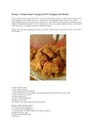 Insyaallah kami dapat membekalkan tepung ayam goreng ala kfc yg dibuat sendiri dgn adunan 16 rempah ratus terpilih, tiada bahan pengawet, msg, ajinamoto dan seumpamanya. Ayam Goreng Kfc