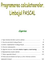 Pentru noi fiecare numar asociat unui punct din acest triunghi are o semnificatie. Programarea Calculatoarelor Limbajul Pascal