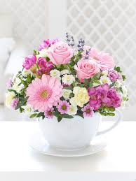 Teacup Saucer Arrangement Flower Arrangements Delivery Flower Arrangements Flower Arrangements Simple
