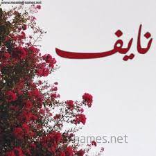 نايف شكل 18 صوره الورد الأحمر للإسم بخط رقعة كتابة على الورد 2021