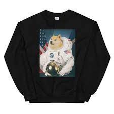 Dogecoin Sweatshirt Dogecoin Astronaut Meme Sweater Etsy In 2021 Sweatshirts Warm Sweatshirts Meme Clothes