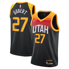 Reigning defensive player of the year rudy gobert stepped up in the final play of the game as the utah jazz closed out the los angeles clippers in game 1. Utah Jazz Nike City Edition Swingman Jersey Rudy Gobert Youth 2020