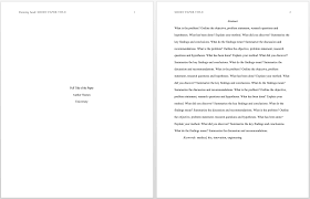 Apa Format 6th Ed For Academic Papers And Essays Template