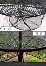 How To Spray Paint Patio Furniture Fix Rust Spots Peeling Paint In 2 Hours Spray Paint Painting Patio Furniture Patio Furniture Makeover Painted Patio