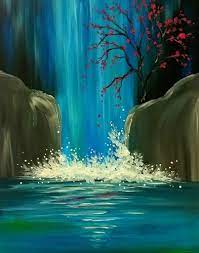 This is a super easy painting tutorial where i show you. Easy Waterfall Painting Novocom Top
