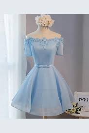Homecoming Dress Simple Blue Homecoming Dress Bridesmaid Dresses Short Prom Dre Baby Blue Prom Dresses Blue Homecoming Dresses Lace Homecoming Dresses Short