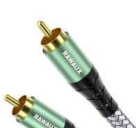 Kabel Audio RAWAUX RCA 2M, Subwoofera Męski do Męskiego ...