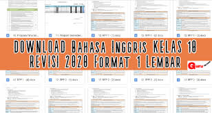 Download Rpp 1 Lembar Bahasa Inggris Sma Smk Revisi 2020 Info Pendidikan Terbaru