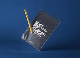 Download Free Notebook Inside Transparent Cellophane Mockup Psd Good Mockups