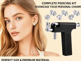 Amazon.com: 自耳穿孔槍組附12 對CZ 耳釘穿孔工具附多用途耳槍適用於沙龍和家庭使用: 美容與個人護理