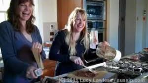 Lucy Lawless And Her Lovely Assistant Renee O'Connor In the Kitchen