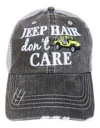 Embroidered Jeep Hair Don T Care With Yellow Jeep Grey Trucker Cap Order Now At Www Shopspiritcaps Com Jeep Hair Jeep Gray Yellow Jeep