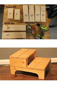 How To Make A Simple Step Stool Toolbox Divas Woodworking Projects Wood Diy Diy Woodworking