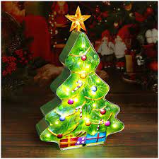 15×8.5 little christmas tree ornamented with multicolored bulbs and star topper to brighten up your holidays. Buy Denicmic Tabletop Christmas Tree 14 Inch Light Up Small Ceramic Christmas Tree With Music Glass Metal Battery Operated Led Tree Lamp Indoor Hanging Decorations Online In Turkey B08f3qsrjq