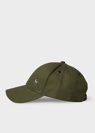 Men S Khaki Cotton Zebra Logo Baseball Cap Paul Smith Asia