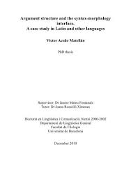 De la unele substantive este dificil să se formeze forma plurală a cazului genitiv: Argument Structure And The Syntax Morphology Interface A Case