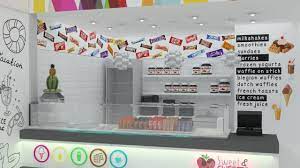 تصميم محل وافل تصميم وافل