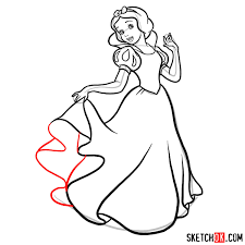 How to draw snow white.we will teach you how to draw snow white. How To Draw Snow White Disney S Animated Film Sketchok Easy Drawing Guides