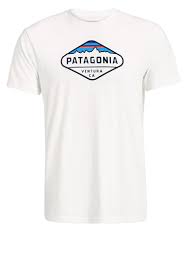 men shirts tops patagonia fitz roy print t shirt white