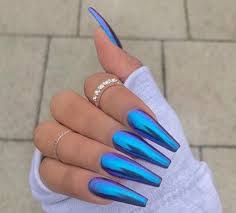 40 the super cool blue acrylic nails