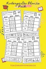 Kindergarten Phonics Pack In 2020 Phonics Phonics Cvc Reading Cvc Words