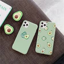 3d Luxury Cute Cartoon Fruit Soft Silicone Kawaii Avocado Etsy Green Iphone Case Silicone Phone Case Phone Cases
