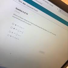 Which Of These Values For P And A Will Cause The Function F X Pa X To Be An Exponential Growth Brainly Com