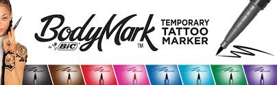 Spider web and poker tattoo. Amazon Com Bic Bodymark Temporary Tattoo Marker Temporary Tattoo Pen Assorted Colors 8 Count Office Products