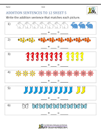 first grade addition worksheets