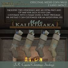 Coastal christmas stockings with an ocean theme or beach theme are very popular if you have beach decorations throughout your home. Simple Reflections Mele Kalikimaka Set Love To Decorate By All About Home