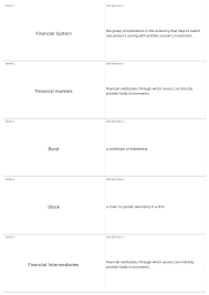 Ch 8 Saving Investment And The Financial System Terms Ec 202 Introduction To Macroeconomics Docsity