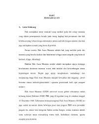 Hak asasi manusia adalah hak dasar yang dimiliki semua manusia tanpa memandang ras, etnis, jenis kelamin, asal kebangsaan atau etnis, warna kulit, tempat tinggal, agama, atau status lainnya. Karangan Hak Asasi Manusia Voooty