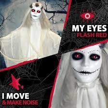 Haunted Hill Farm 6-ft Freestanding Talking Lighted Adelaide Ghost  Animatronic HHBRIDE-2FLSA at Lowes.com