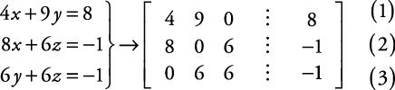 Using matrix inverse to solve a system of 3 linear equations. Linear Equations Solutions Using Matrices With Three Variables