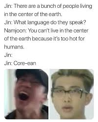 Pin By Dominic Beatrice On Bts Memes In 2020 Bts Memes Hilarious Jin Dad Jokes Kpop Memes Bts