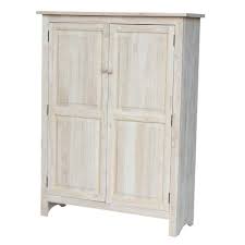 International Concepts 51 In H Solid Wood Pantry In Unfinished Wood Cu 167 Jelly Cupboard Jelly Cabinet Real Wood Furniture
