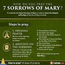 How Do You Pray The 7 Sorrows Of Mary 7 Sorrows Of Mary Prayers To Mary Catholic Prayers