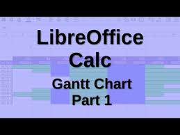 libreoffice calc gantt chart part 1 youtube