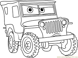 Crayola cars 3 giant coloring pages $18.99. Sarge From Cars 3 Coloring Page For Kids Free Cars 3 Printable Coloring Pages Online For Kids Coloringpages101 Com Coloring Pages For Kids