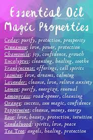 Essential Oil Magical Properties Chart And Magical Uses Essential Oil Blends Recipes Magic Herbs Magick Oil