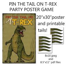 Printable Diy Pin The Tail On Trex Dinosaur Party Game Poster Etsy In 2021 Dinosaur Party Games Dinosaur Party Dinosaur Birthday Party
