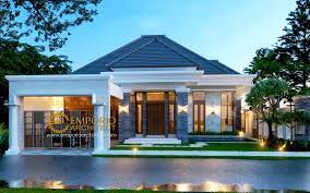 Rumah mewah modern yang sudah didesain tinggi ini menggunakan atap di area belakang, agar aktivitasnya tidak nampak dari depan. 30 Contoh Desain Rumah Mewah 1 Lantai 4 Kamar Tidur Desain Id
